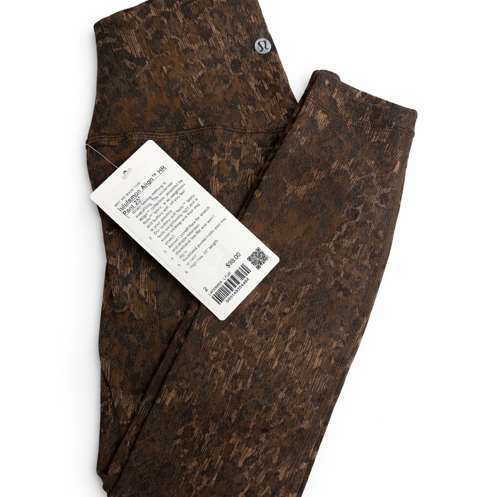 lululemon Aligns Brown Patterned Leggings